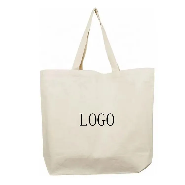 Custom Logo 100% Cotton Fashion Grocery Bag